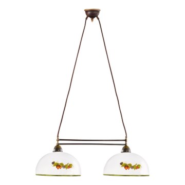 Kolarz 731.82.136 - Kattokruunu johdossa NONNA 2xE27/75W/230V viinirypäleet/mansikoita