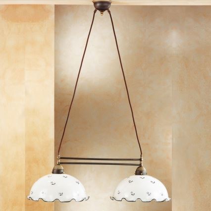 Kolarz 731.82.25 - Kattokruunu narulla NONNA 2xE27/75W/230V sininen