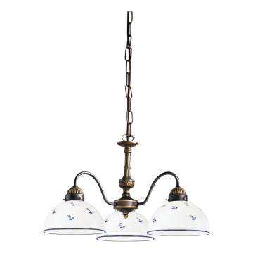 Kolarz 731.83.16 - Kattokruunu ketjussa NONNA 3xE27/75W/230V sininen