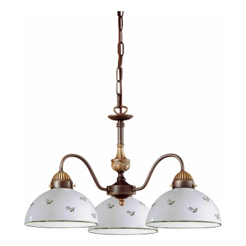 Kolarz 731.83.20 - Kattokruunu ketjussa NONNA 3xE27/75W/230V vihreä