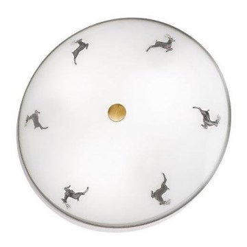 Kolarz 731.U13.4.133- Kattovalo NONNA 3xE27/60W/230V halkaisija 42 cm harmaa/messinki