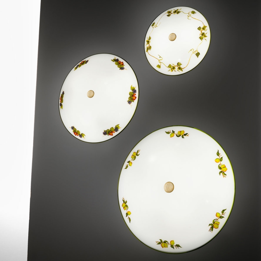 Kolarz 731.U14.4.116 - Kattovalo NONNA 4xE27/60W/230V halkaisija 54 cm sitruunat