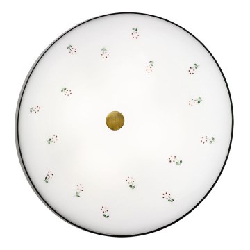 Kolarz 731.U14.4.70- Kattovalo NONNA 4xE27/60W/230V halkaisija 54 cm vihreä/messinki