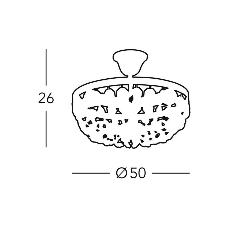 Kolarz 960.18K.3 - Kristallikattokruunu tangossa VALERIE 8xE14/40W/230V 24K kulta