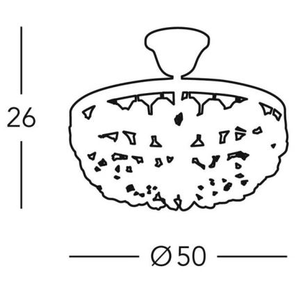 Kolarz 960.18K.5 - Kristallikattokruunu tangossa VALERIE 8xE14/40W/230V