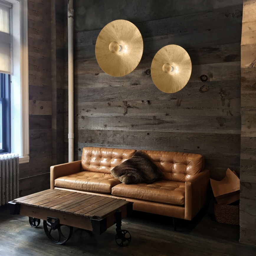 Kolarz A1306.61XL.3.SunAu - Seinävalaisin MOON 1xE27/100W/230V kulta