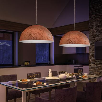 Kolarz A1339.31.Co.VinCu/40 - CULT-riippuvalaisin johdolla 1xE27/100W/230V Ø 40 cm kuparinvärinen