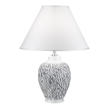 Kolarz A1340.71.Gr - Pöytävalaisin CHIARA 1xE27/100W/230V valkoinen/harmaa halkaisija 40 cm