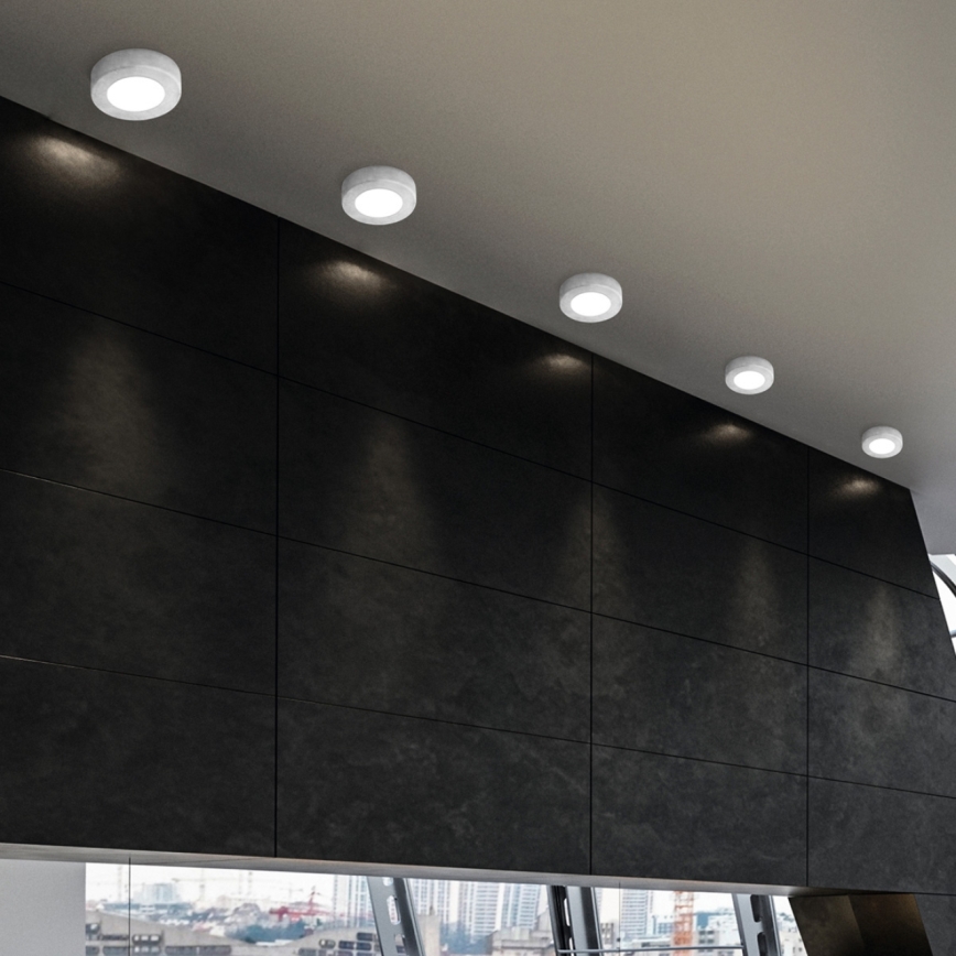 Kolarz A1344.10R.Ag - Himmennettävä LED-kattovalaisin CLICK LED-GX53/7W/230V