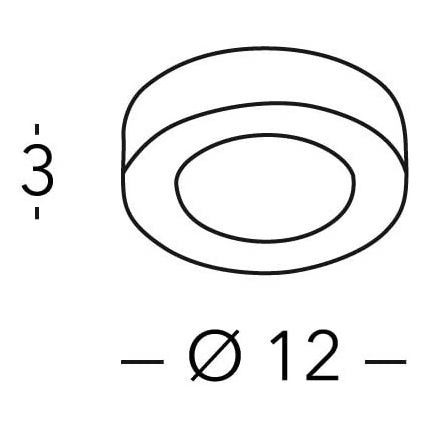 Kolarz A1344.10R.Ag - Himmennettävä LED-kattovalaisin CLICK LED-GX53/7W/230V