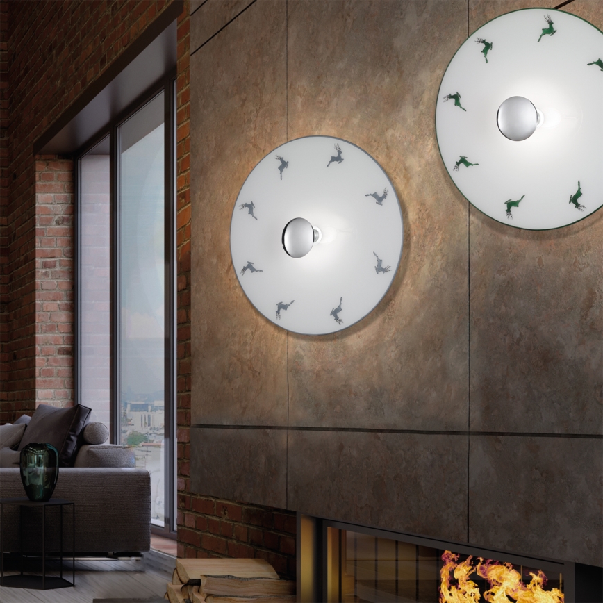 Kolarz A1353.61.XL.5.Gr.100 - Seinävalaisin NONNA 1xE27/100W/230V hirvenharmaa