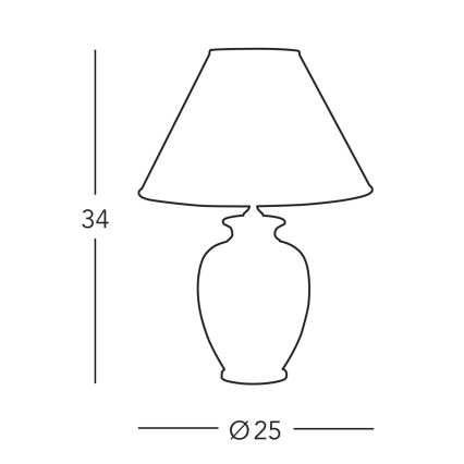 Kolarz A1354.71S - Pöytävalaisin GIARDINO 1xE27/60W/230V d 25 cm