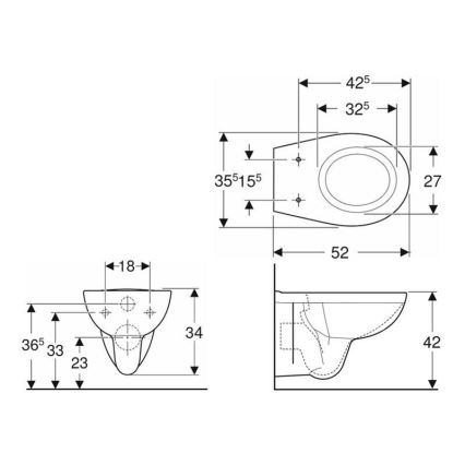 Kolo K93101000 - Seinä-WC Rimfree Rekord keramiikka/valkoinen