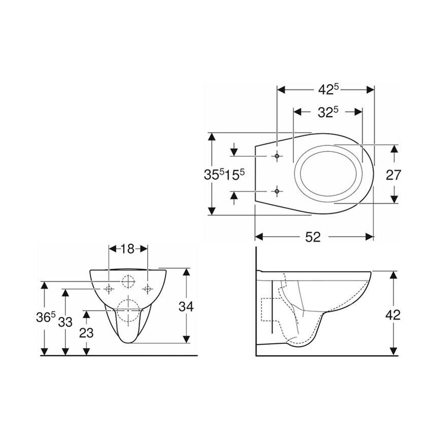 Kolo K93101000 - Seinä-WC Rimfree Rekord keramiikka/valkoinen