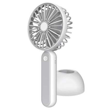 Kompakti taskutuuletin 1200 mA/3,7V USB harmaa/valkoinen