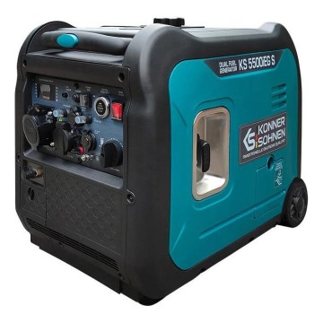 Könner & Söhnen 13046 - Kaasu- ja bensiinikäyttöinen invertterigeneraattori KS 5500iEG S 5500W