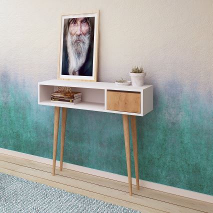 Konsolipöytä KIOGI 94x100 cm valkoinen/beige