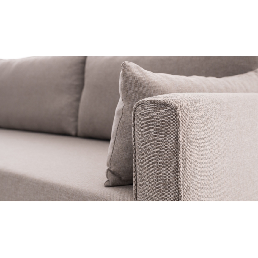 KORFU L-muotoinen kulmasohva, kermanvärinen, vasenkätinen