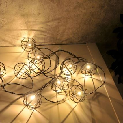 Koristeellinen LED-valaistus VIIBORG 10xLED/2xAA