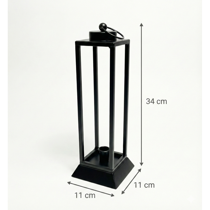 Koristeellinen lyhty HALL 34 cm musta