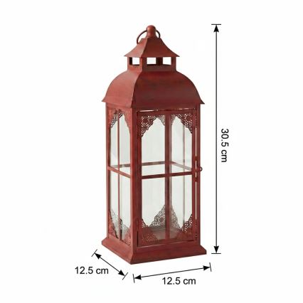 Koristeellinen lyhty REDY 30,5 cm, punainen