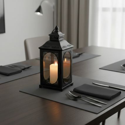 Koristeellinen lyhty ROSEHILL 40 cm musta