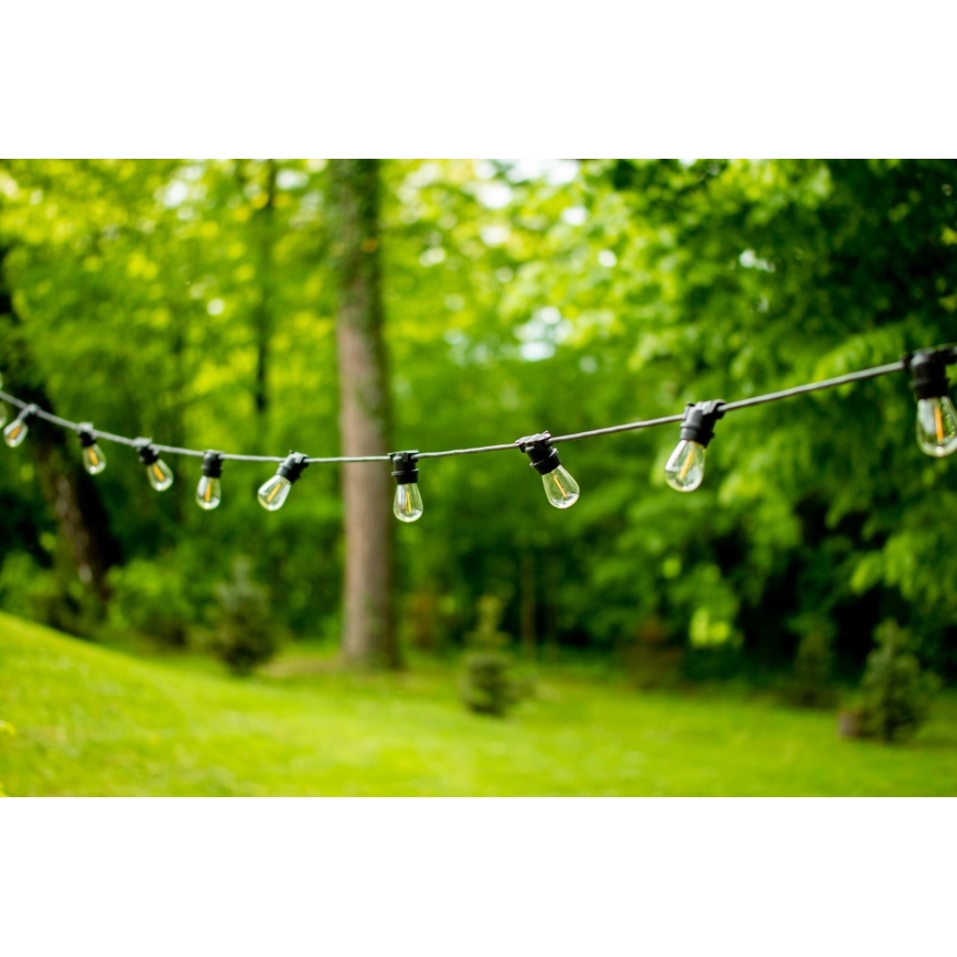 Koristeketju ulkokäyttöön MIMOSA 20xE27/1,3W/230V IP44 20m