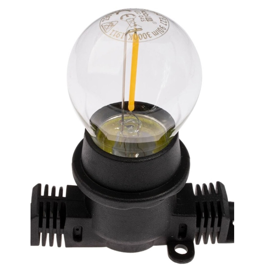 Koristeketju ulkokäyttöön MIMOSA 20xE27/1,3W/230V IP44 20m