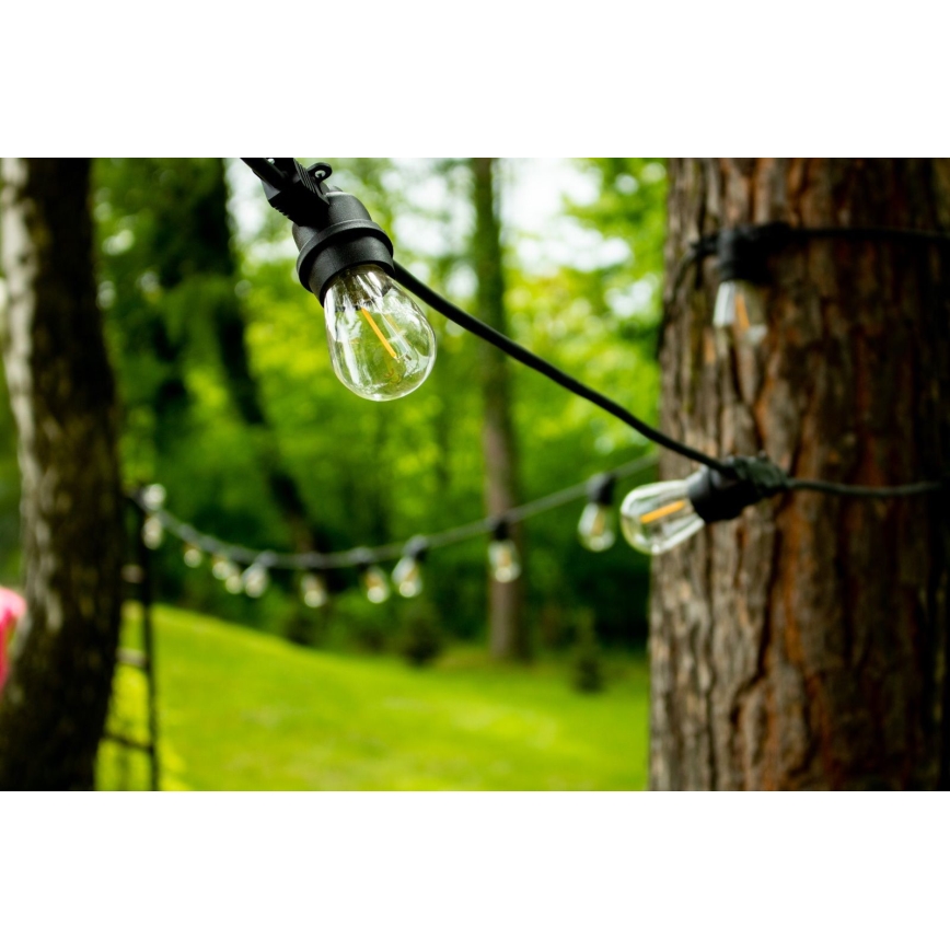 Koristeketju ulkokäyttöön MIMOSA 20xE27/1,3W/230V IP44 20m