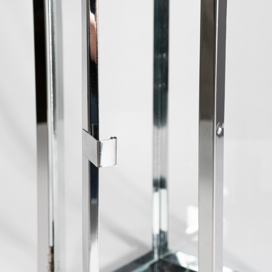 Koristelyhty 49 cm, kiiltävä kromi