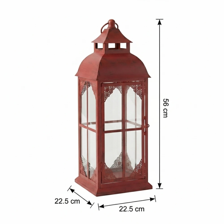 Koristelyhty REDY 56 cm, punainen