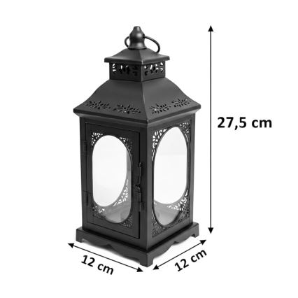 Koristelyhty ROSEHILL 27,5 cm musta