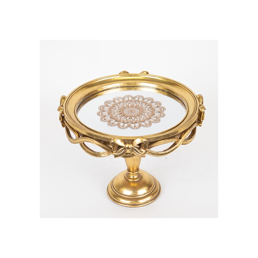 Koristetarjotin halkaisija 25,5 cm kulta