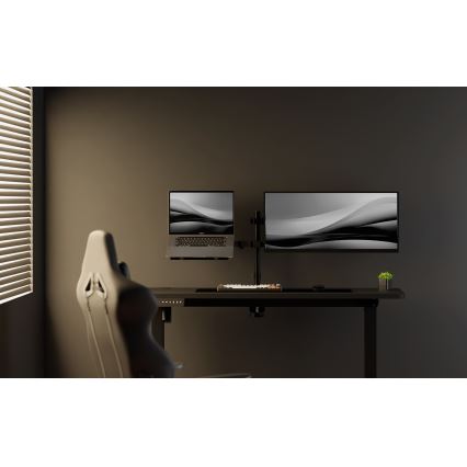 Korkeussäädettävä pöytä LEVANO 140x60 cm musta