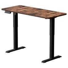 Korkeussäädettävä pöytä LEVANO 140x60 cm puu/musta