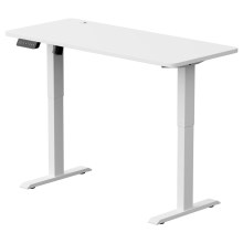 Korkeussäädettävä pöytä LEVANO 140x60 cm valkoinen