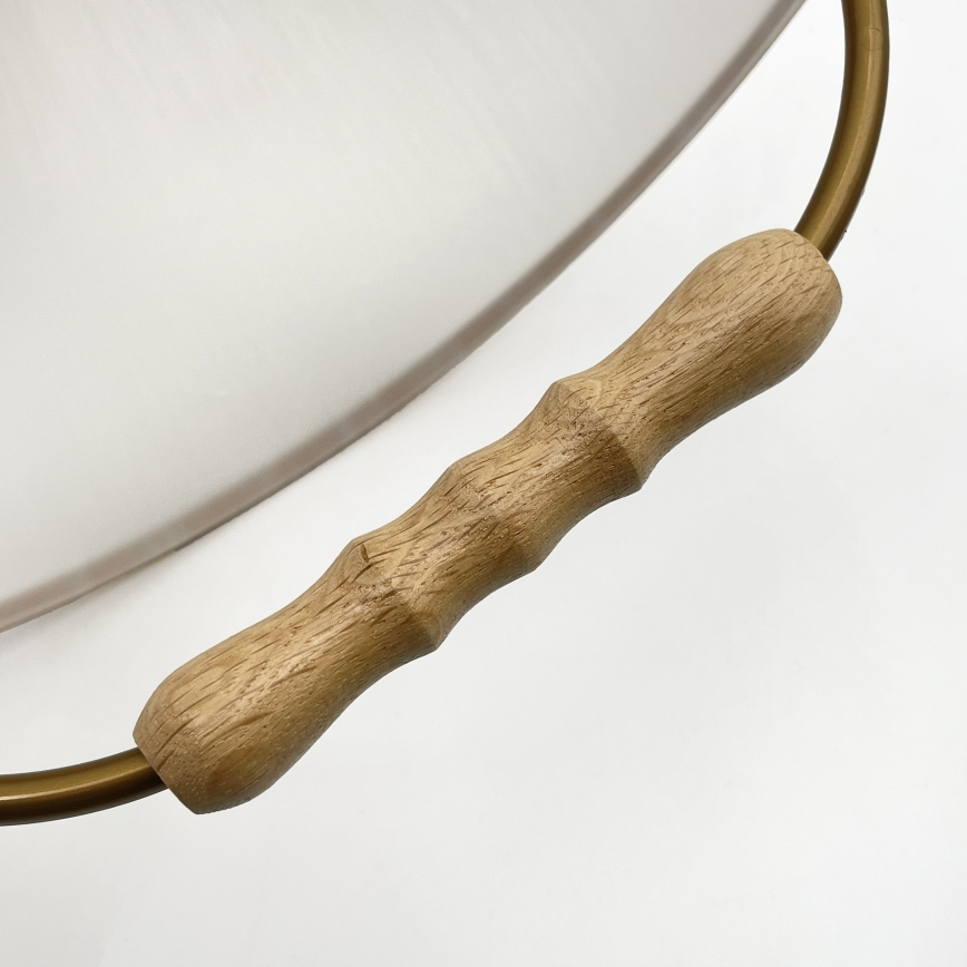 Korkeussäädettävä riippuvalaisin RAMONA 1xE27/60W/230V ruskea/valkoinen/tammi