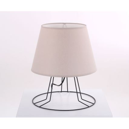 Korvaava varjostin E27-pöytälamppuun, Ø 20 cm, beige