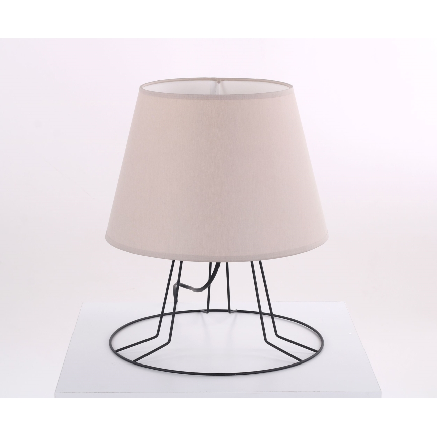 Korvaava varjostin E27-pöytälamppuun, Ø 20 cm, beige