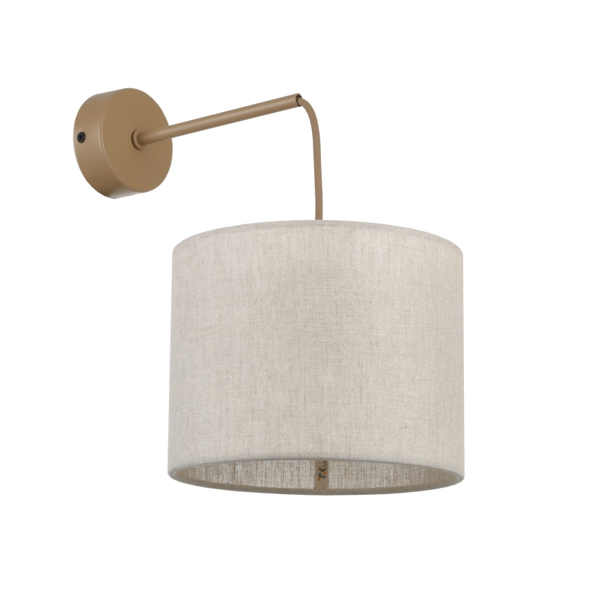 Korvaava varjostin, sylinteri E27 Ø 20 cm, ruskea