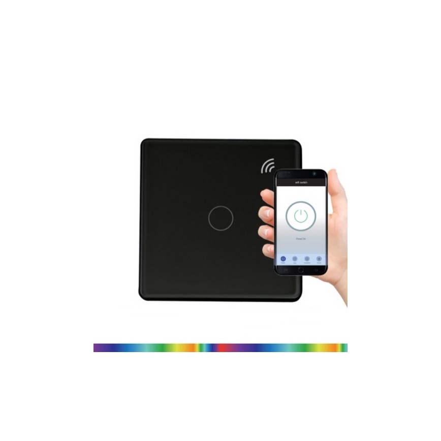 Kosketuskatkaisin 1-napa SMART 800W/230V musta Wi-Fi Tuya