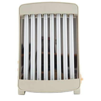 Kotikäyttöinen kasvosolarium, jossa 8 värillistä UV-putkea Cosmedico 130W/230V