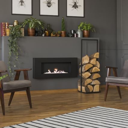 Kratki - Seinälle asennettava BIO-takka 40x90 cm 1,5 kW musta