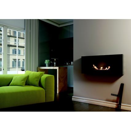 Kratki - Sisäänrakennettava BIO-takka 40x90 cm 2 kW musta