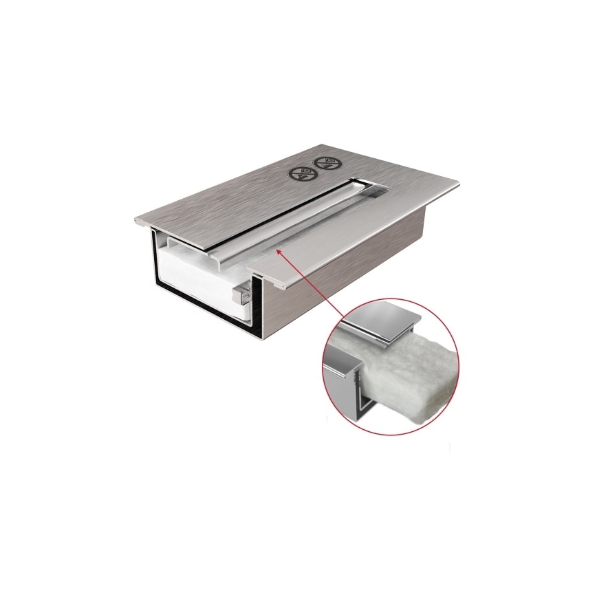 Kratki - Sisäänrakennettava BIO-takka 40x90 cm 2 kW musta