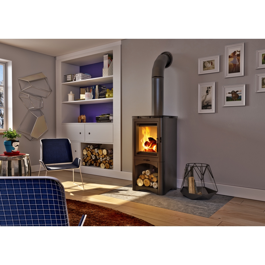 Kratki - Teräksinen takkauuni 7 kW 150 mm