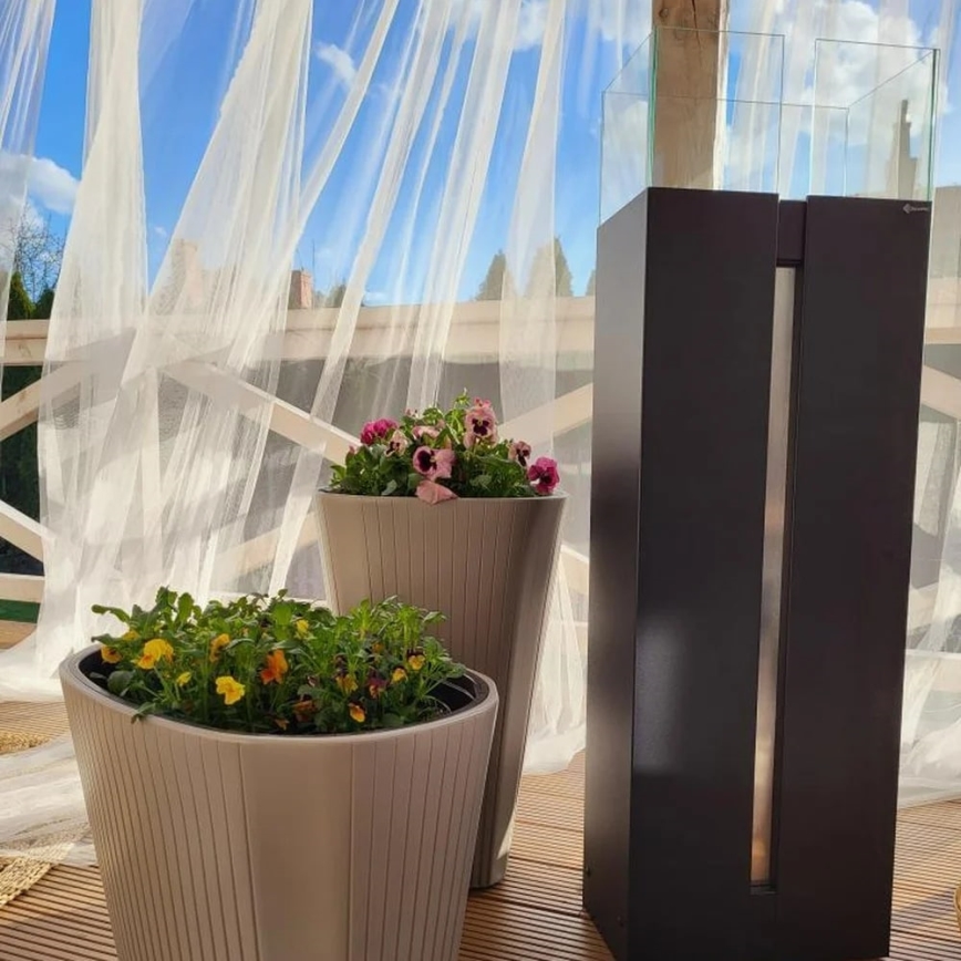 Kratki - BIO-takka 113,6x35,9 cm 2 kW musta