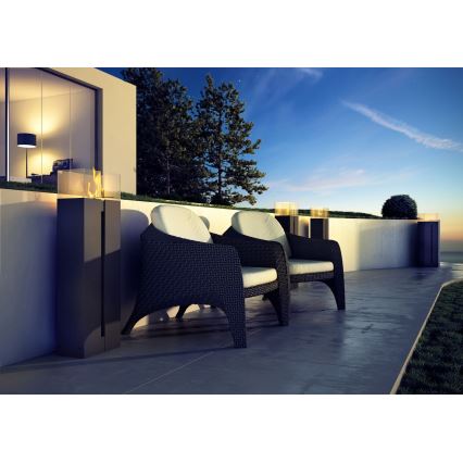 Kratki - BIO-takka 113,6x35,9 cm 2 kW musta