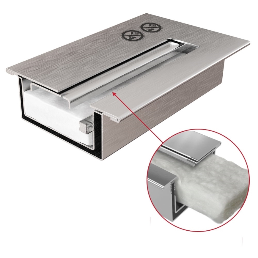 Kratki - BIO-takka 113,6x35,9 cm 2 kW musta