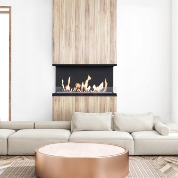 Kratki - Sisäänrakennettava BIO-takka 50x100 cm 3,5kW musta